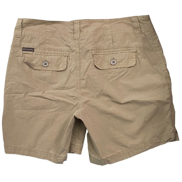 Columbia Tan Mid Rise Shorts Pockets Brown Tan Neutral 6 - Picture 2 of 14